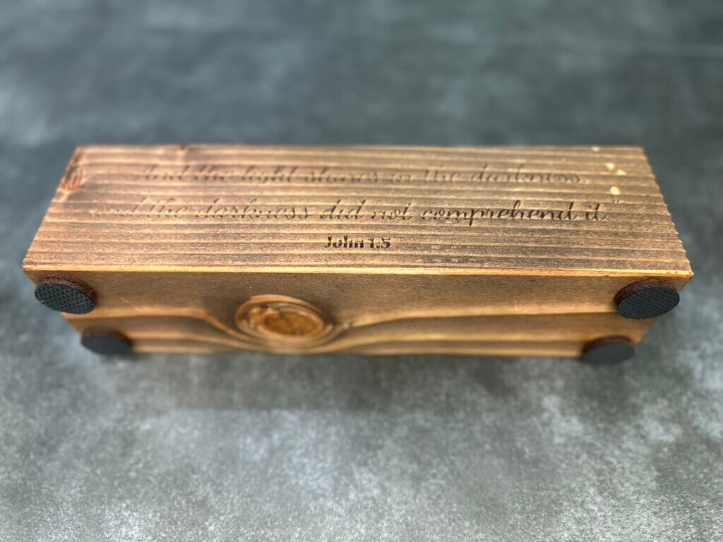 Wooden Candle Holder for 3 Votive Candles (1.5" wide holes), 12" long