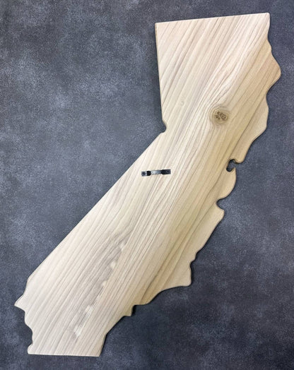 California State Wooden Wall Art cut off sign - Poplar Wood | Home to Sunshine, Beaches, and Tacos