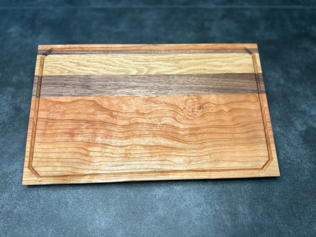 9 1/8" x 15" x 3/4" Premium Cherry, White Oak, and Walnut Cutting Board, Chopping Block