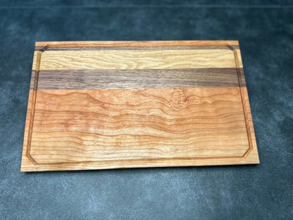 9 1/8" x 15" x 3/4" Premium Cherry, White Oak, and Walnut Cutting Board, Chopping Block