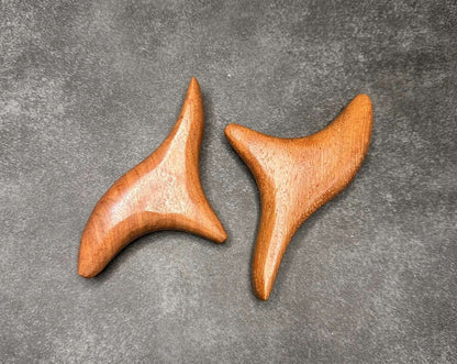 Reusable Eco-Friendly Wooden Gua Sha Scraping Massage Tool For Reduce Head, Neck and Muscle Pain - 2 items