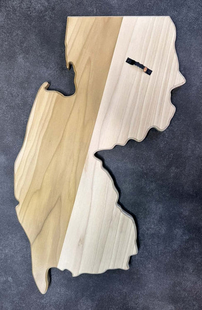 New Jersey State Wooden Wall Art Cut-Off Sign - Poplar Wood | The Garden State: Where Every Season Blooms