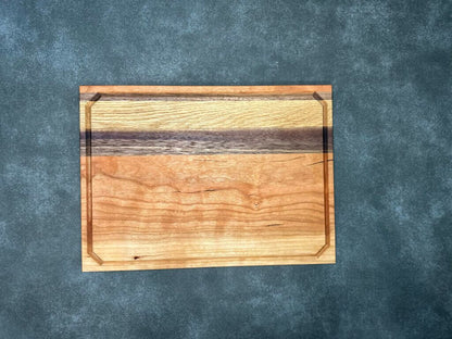 9 1/4 x 13 x 3/4 Premium Cherry, White Oak, and Walnut Cutting Board, Chopping Block