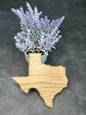 Texas State Wood Cutout Art: Small 7.25" x 7.25", 5/8" White Oak