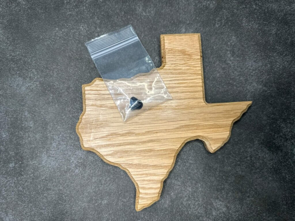 Texas State Wood Cutout Art: Small 7.25" x 7.25", 5/8" White Oak