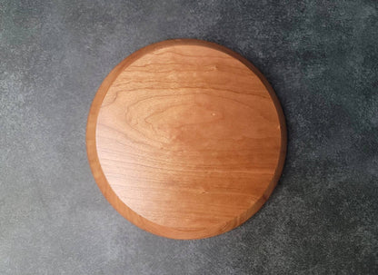 6'' Small Wooden Plate with Ukraine Country Shape Engraving – Cherry Wood Decorative Tray