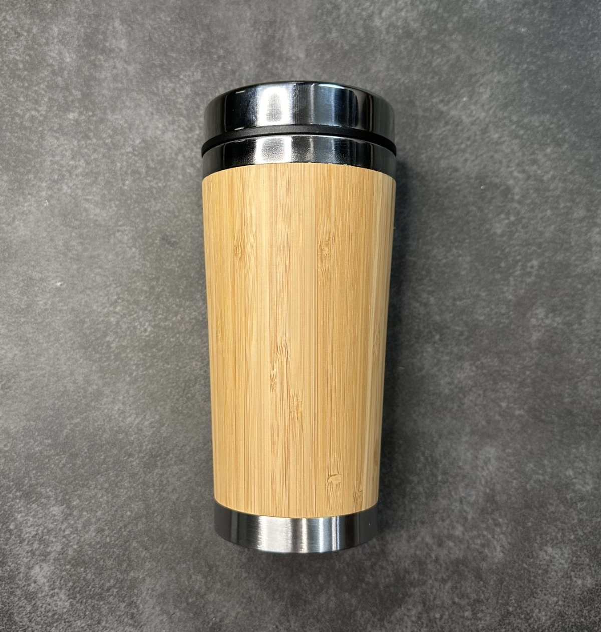 16oz/500ml Eco-Friendly Bamboo Stainless Steel Coffee/tea Tumbler, water bottle, Thermal cup