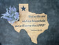 Texas Shape Wall Art – Wooden Cutout with the Bible scripture – Black Text