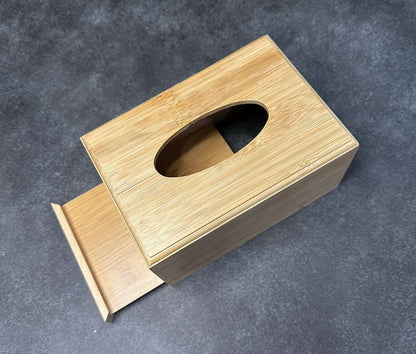 Eco-Friendly Rectangular Bamboo Tissue Box Cover