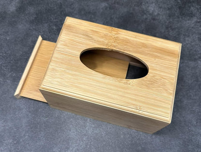 Eco-Friendly Rectangular Bamboo Tissue Box Cover
