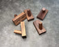 Natural black walnut wall hook high quality coat hat storage coat rack (5 pc in package)