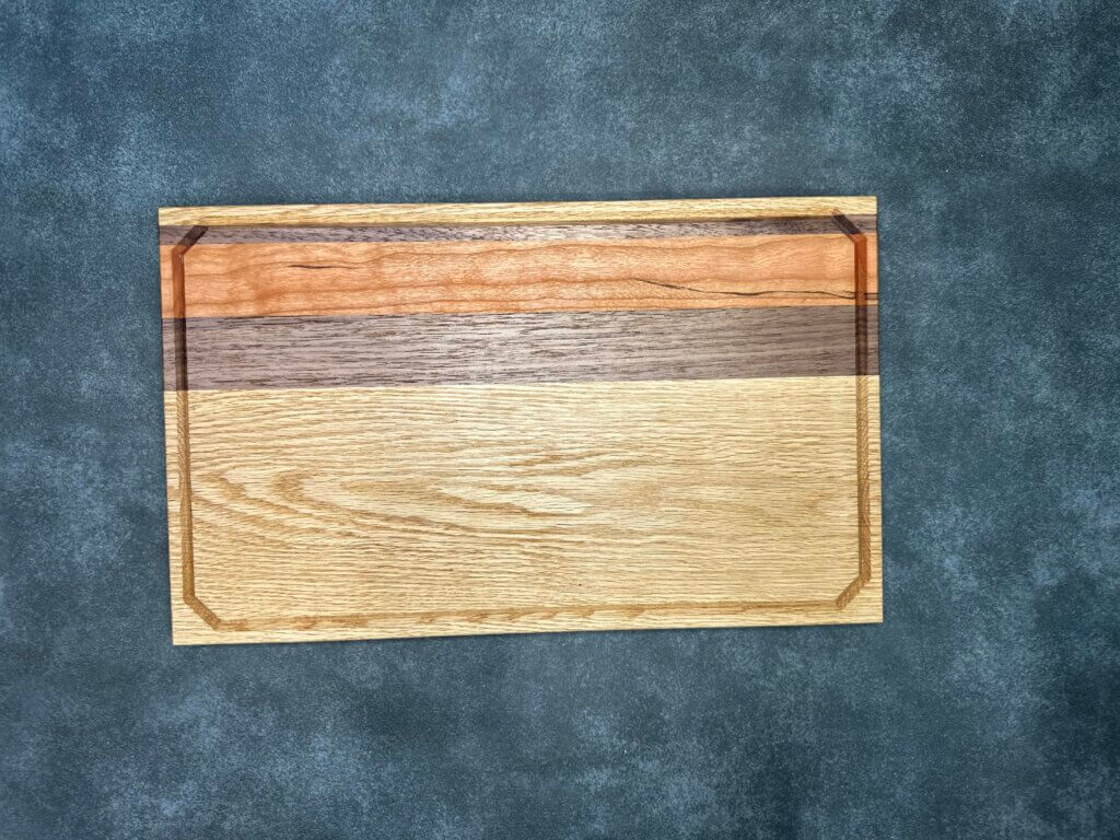 9 1/8" x 15" x 3/4" Premium White Oak, Cherry, and Walnut Cutting Board, Chopping Block