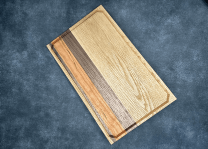 9 1/8" x 15" x 3/4" Premium White Oak, Cherry, and Walnut Cutting Board, Chopping Block