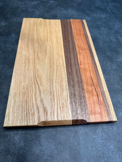 9 1/8" x 15" x 3/4" Premium White Oak, Cherry, and Walnut Cutting Board, Chopping Block