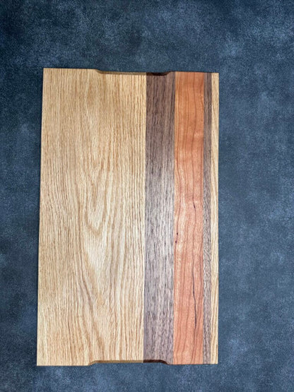 9 1/8" x 15" x 3/4" Premium White Oak, Cherry, and Walnut Cutting Board, Chopping Block