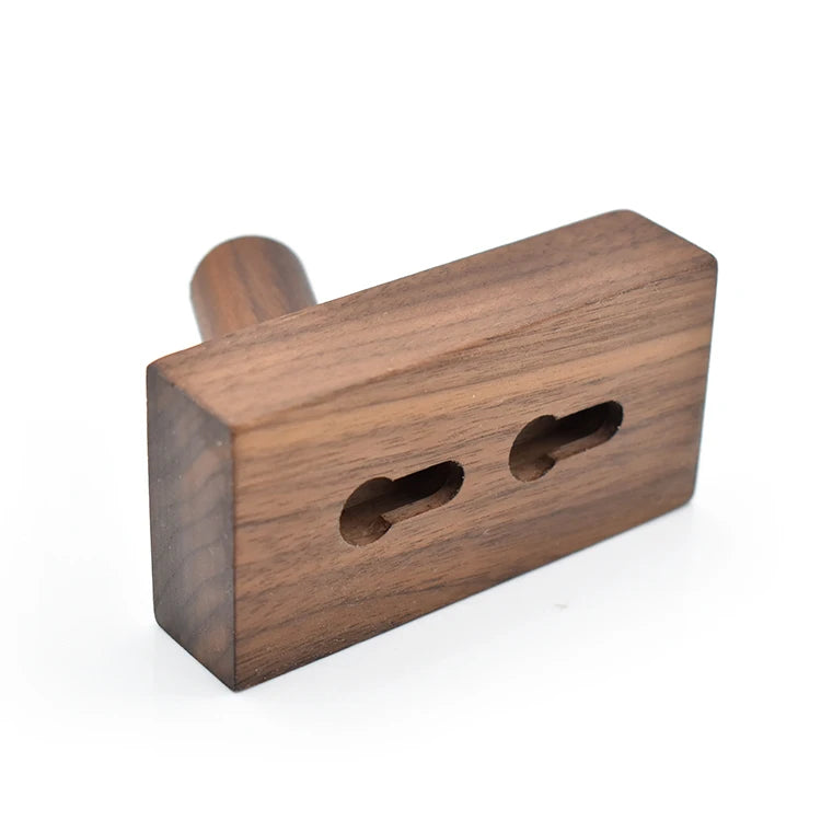 Natural black walnut wall hook high quality coat hat storage coat rack (5 pc in package)